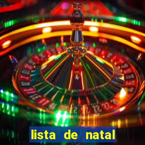 lista de natal para imprimir